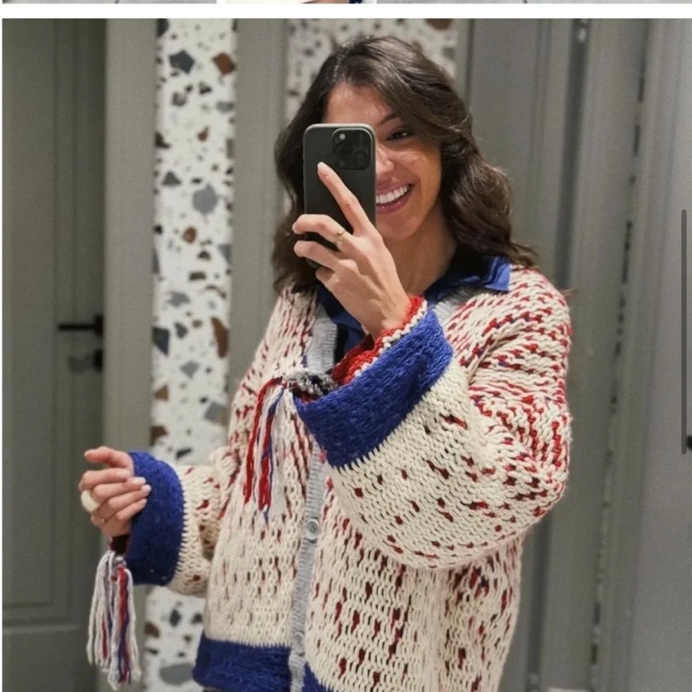 Zara fringed knit jacket - Picture 6 of 14